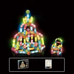 Enbaoxin Magnetstab DIY-Puzzle Dreidimensionale Form Patchwork-Magnetbausteine Für Kinder Zum Frühen Lernen