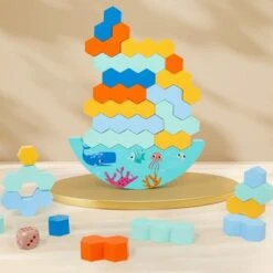 Enbaoxin Eltern-Kind-interaktive, Lustige Und Lehrreiche Spielzeugspiele Kinderspielzeug Aus Stapelnden Holzblöcken -Enbaoxin Verkaufsgeschäft 31390844 03